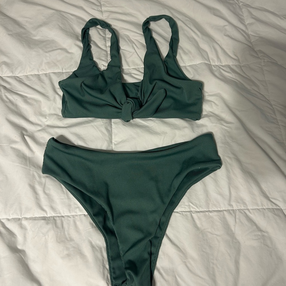 Hunter Green Minimalist Bikini Set